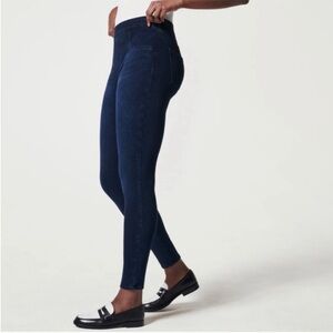 SPANX denim jean-ish ankle leggings knit high rise pants medium
